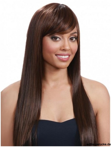 Glattes indisches Remy-Haar Auburn Long Fabulous 3/4 Perücken