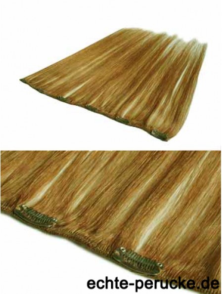 Rabatt Blonde Straight Remy Echthaar-Clip in Haarverlängerungen