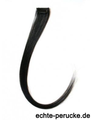 Exquisite Black Straight Remy Human Hair Clip In Hair Extensions