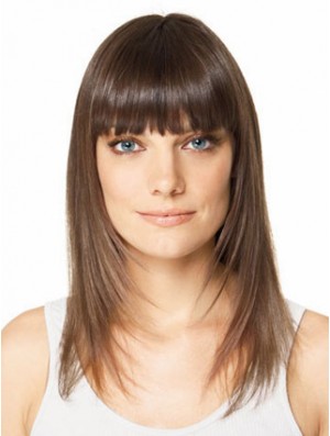 Clip In Haarteile für kurzes Haar Braun Farbe Straight Style