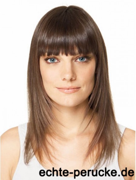 Clip In Haarteile für kurzes Haar Braun Farbe Straight Style