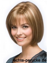 Blonde Bob Perücke Kinn Länge Synthetische Straight