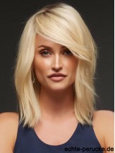 Blonde Layered Wavy 14" Buy Human Hair Wigs