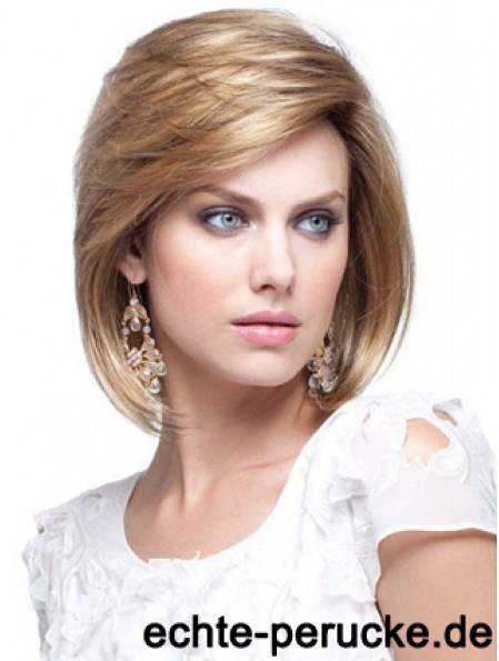 Menschenhaar Bob Perücken Kinn Länge Capless Blonde Farbe Bobs Cut