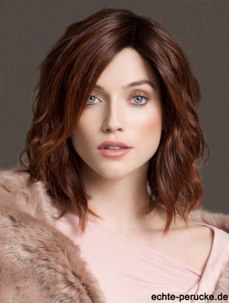 Bob Style Wigs Remy Human Curly Style Auburn Color Bobs Cut