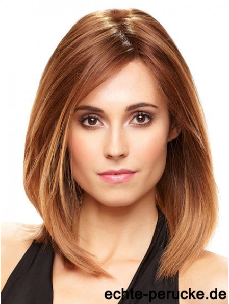 Short Bob Wig With Monofilament Shoulder Length Straight Style Auburn Color