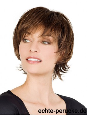 Monofilament Human Hair Wigs Sale Lace With Bangs Front Short Length