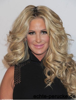 Pop Wigs By Kim Zolciak Curly Style Long Length Blonde Color