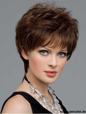 Petite Perücken mit Monofilament Boycuts Wavy Style Short Length