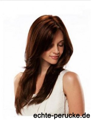 Monofilament Perücke Menschenhaar Auburn Farbe Straight Style Long Length