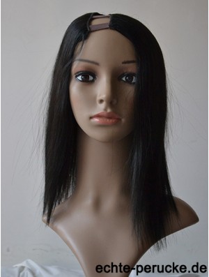 14 Zoll Lace Front Straight Black Ideale U-Teil Perücken