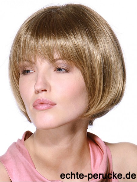 Layered Bob 100% handgebundene blonde Farbe Straight Style Chin Länge