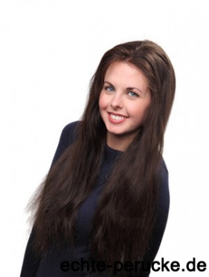 Brown Long Straight ohne Pony Lace Front Perücke UK Online