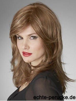 Monofilament Wavy Layered Shoulder Length 16 inch Cheapest Human Hair Wigs