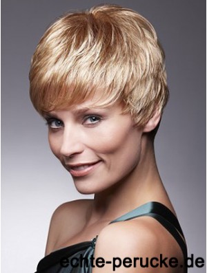 Kurze Blonde Perücke Mit Capless Remy Cropped Length Boycuts