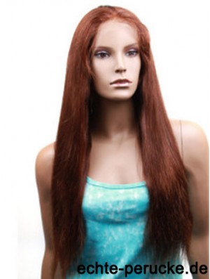 Yaki glattes menschliches Haar mit Monofilament Yaki Style Long Length