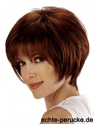 Bob Style Perücke Remy Human Lace Front Auburn Farbe Bobs Cut