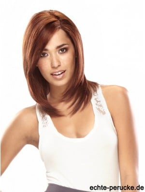Small Head Mono Hand Tied Wigs With Lace Front Shoulder Length