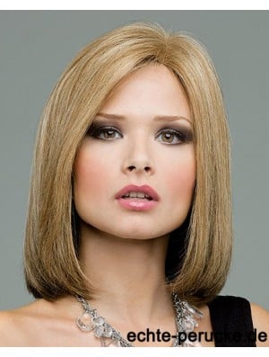 Straight Chin Length Blonde 12 inch Lace Front Flexibility Bob Wigs