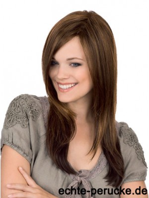 Gerade ohne Pony Monofilament Brown Stylish Long Perücken