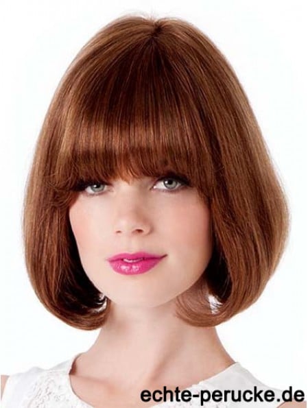 Lace Front Chin Length Straight Auburn Suitable Bob Wigs