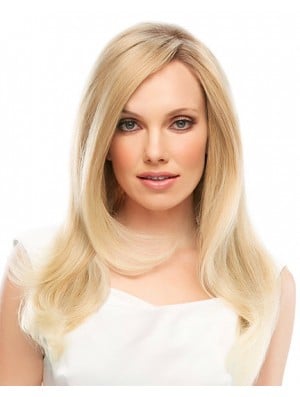 18 Zoll Blonde Long Layered Straight Designed Lace Perücken