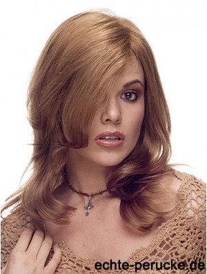 Praktische Brown Long Layered Wavy Lace Perücken