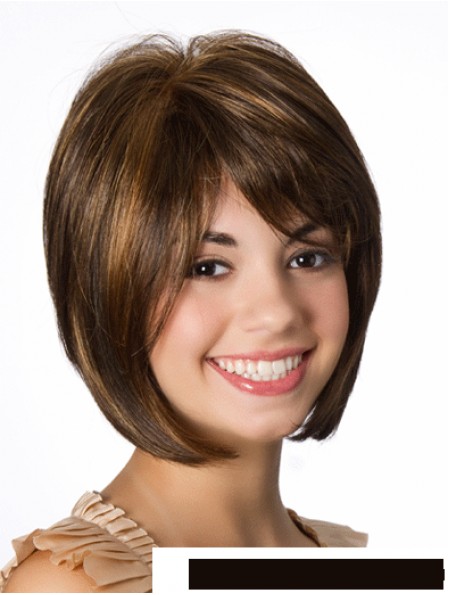 Spitze vorne gerade 10 Zoll Brown Bob Frisuren