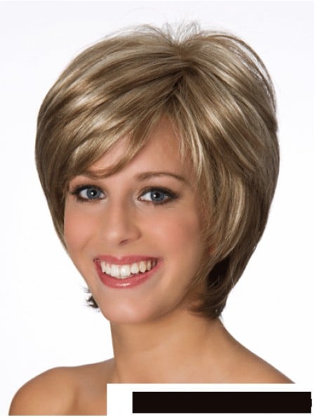 Layered Wavy Blonde 8 inch Real Human Wigs