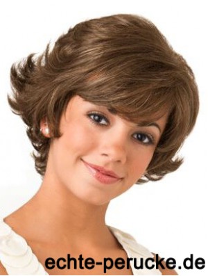 Lace Front Wellige 8 Zoll Brown Bob Perücken für Frauen