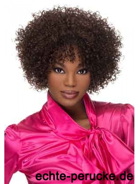 Beliebte Brown Short Layered Curly Glueless Lace Front Perücken