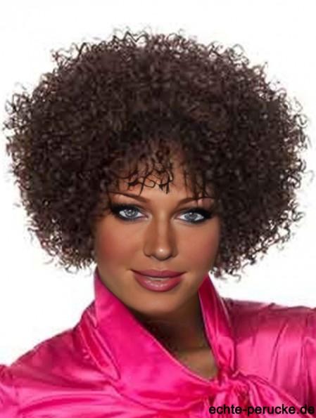 Beliebte Brown Short Layered Curly Glueless Lace Front Perücken