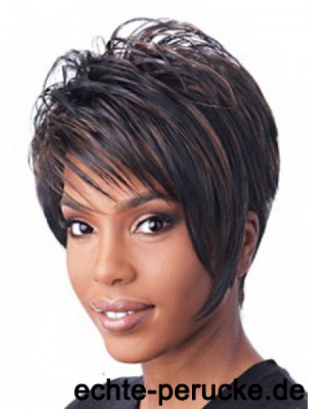 Cspless Black Short Straight Layered Afroamerikaner Frisuren