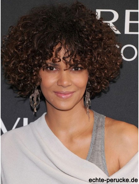 Halle Berry Wigs With Bangs Kinky Style Chin Length
