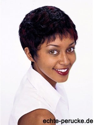 Kurze Perücken für afroamerikanische Frauen Curly Style Auburn Color Bobcuts