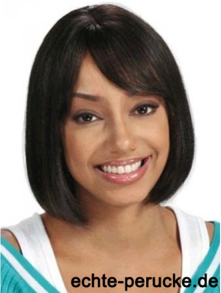 Kurzes Haar Perücken Afroamerikaner Straight Style Kinn Länge