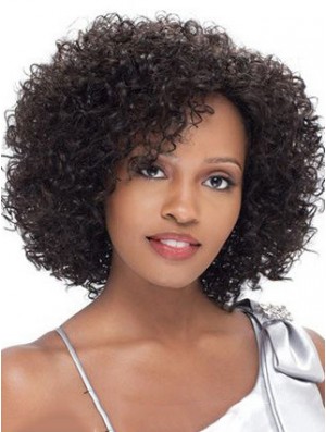 Brasilianische Short Lacr Front Black Kinky Curly Lace Front Perücken