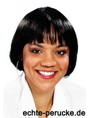 Kurze schwarze gerade Bobs New African American Perücken