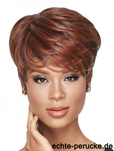 Cropped Red Wavy Boycuts Ideale Afroamerikanerperücken