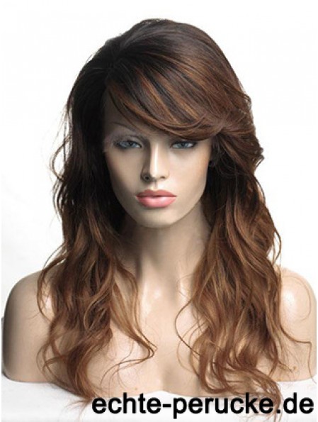 Long Brown Wavy With Bangs Günstigste Afroamerikaner Perücken