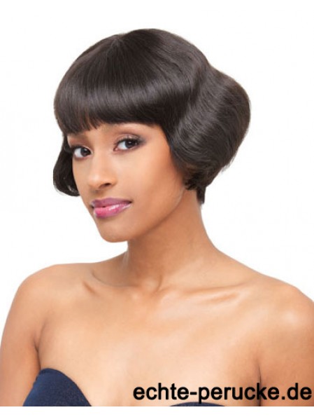 Capless Short Straight Brown Exquisite Bob Perücken