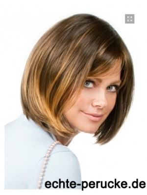 Capless Chin Länge gerade gerade blonde beliebte Bob Perücken