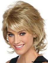 Classic Womens Wigs With Lace Front Layered Cut Chin Length