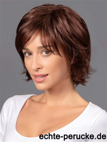 8  inchShort Günstigste Brown Wavy Bob Perücken