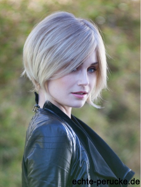 10  inchKinn Länge Blonde Straight Fashion Bob Perücken