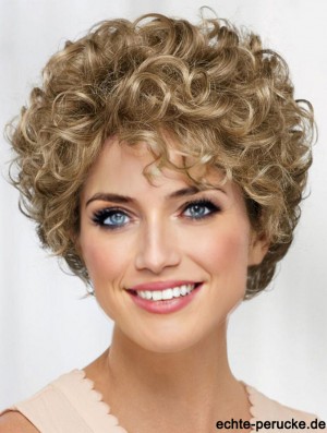 Curly Blonde Short 8 Zoll Soft Classic Perücken