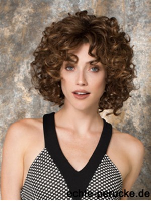 Curly With Bangs Kinnlänge Auburn Sassy Lace Front Perücken