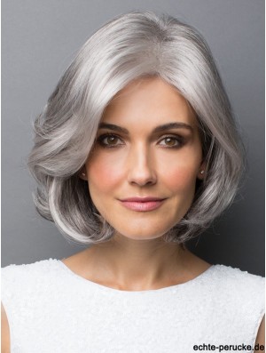 Capless Platinum Blonde 10 inch Chin Length Layered Synthetic Wigs