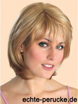 Günstige synthetische Spitze Front Perücken Straight Style Blonde Farbe Kinn Länge