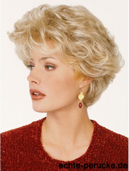 Synthetic Hair Classic Cut Blonde Color Short Length